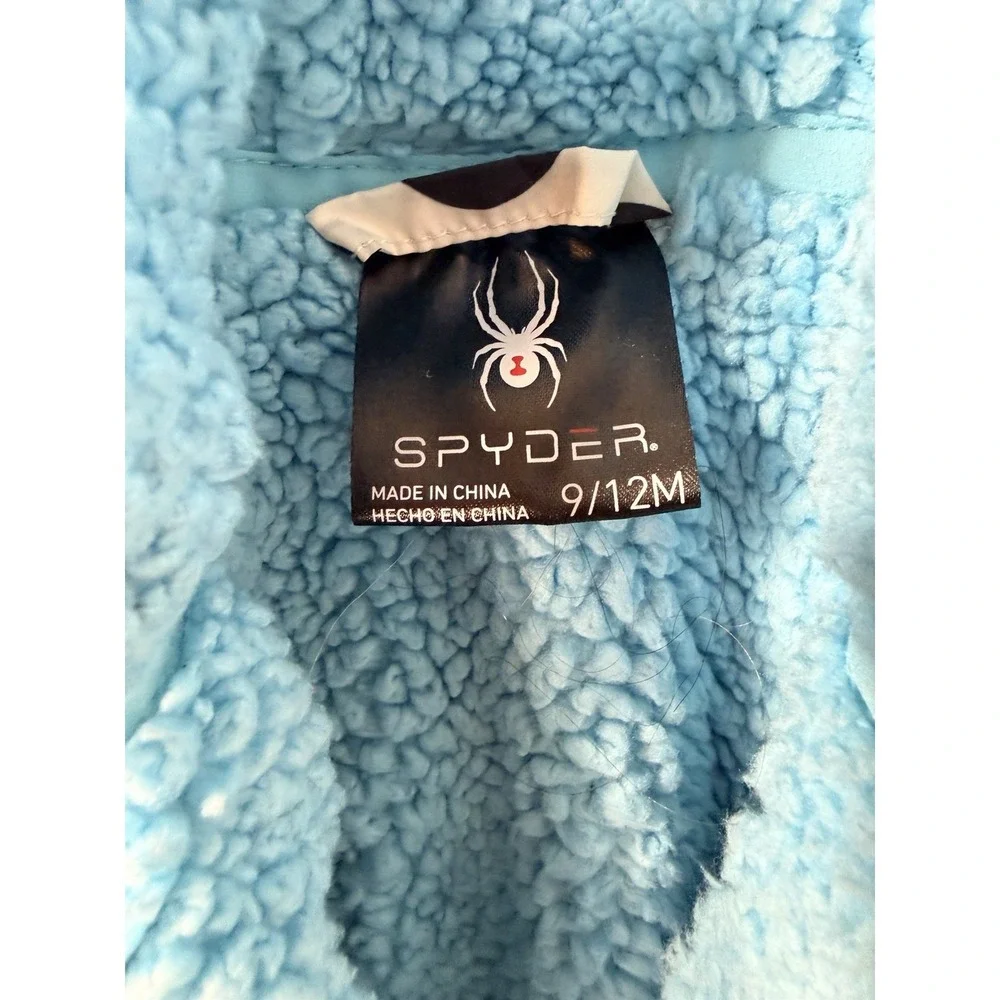 Spyder Snowsuit Infant 9/12M White Multicolor Leopard Hooded One Piece‎ Bunting